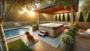 Read more about the article Can a Dog Go In a Hot Tub? Safety Tips for Pet Owners